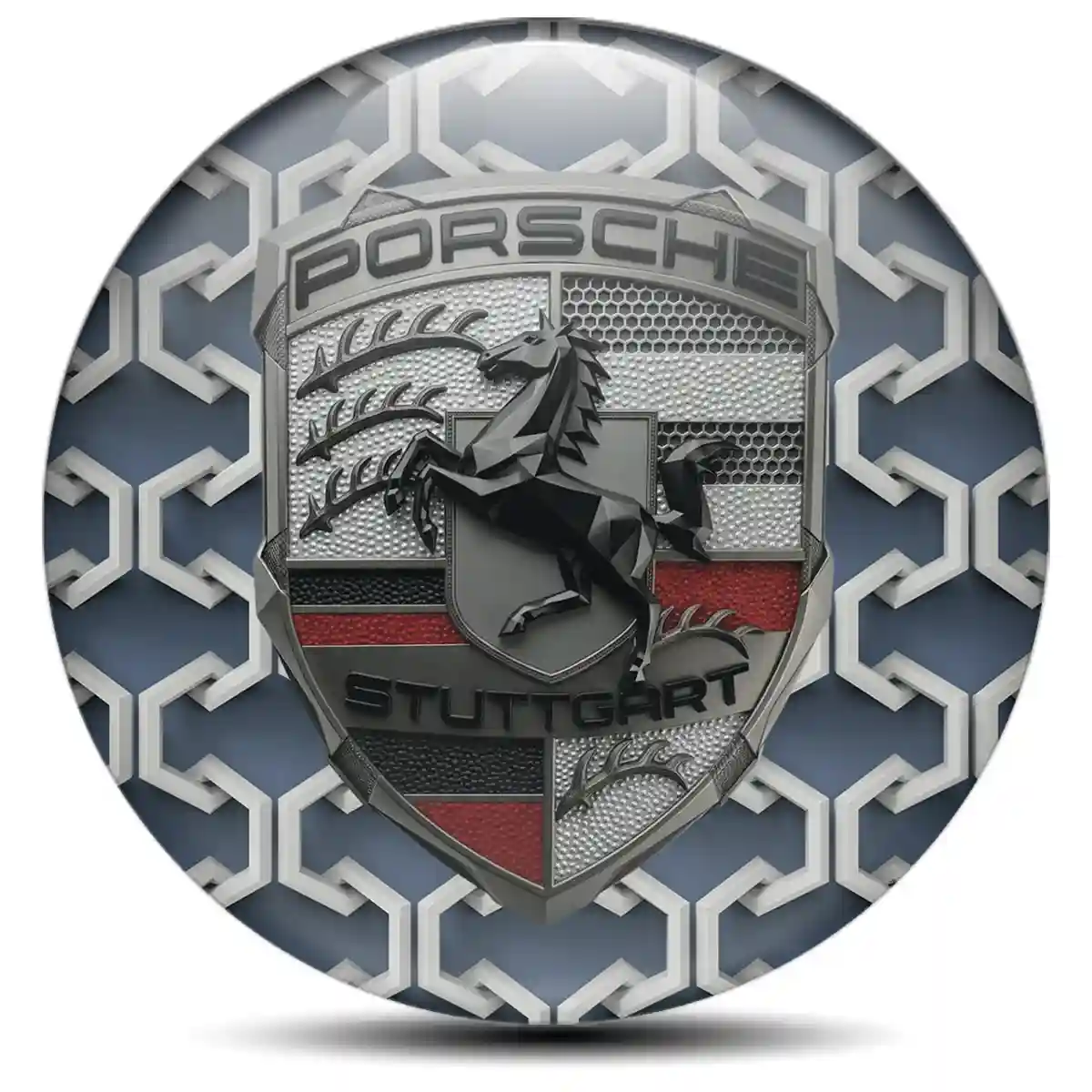 Porsche Logo Emblem Self-Adhesive Signature Grade