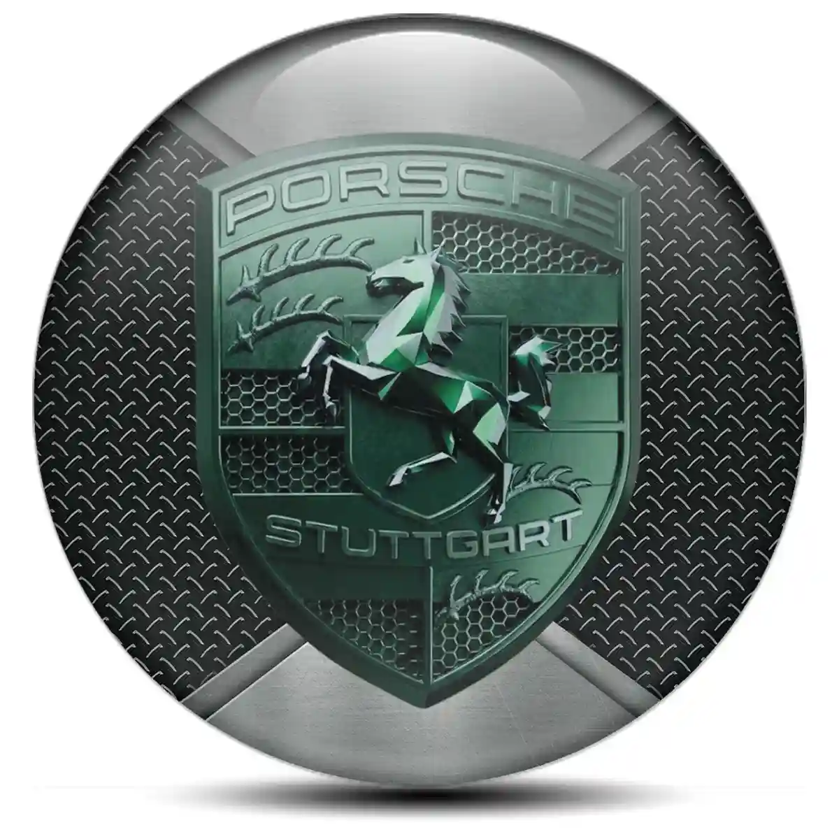 Porsche Logo Emblem Self-Adhesive Sleek Style