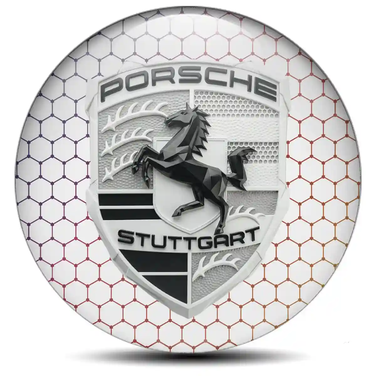 Porsche Logo Emblem Self-Adhesive Street Tuning