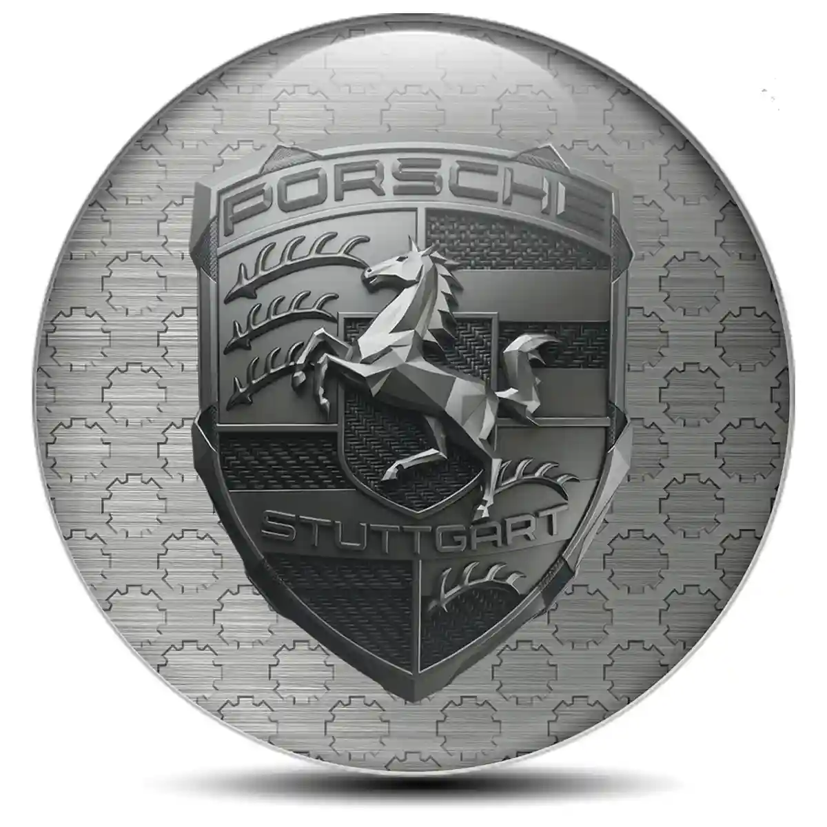 Porsche Logo Silicone Badge Branded Line