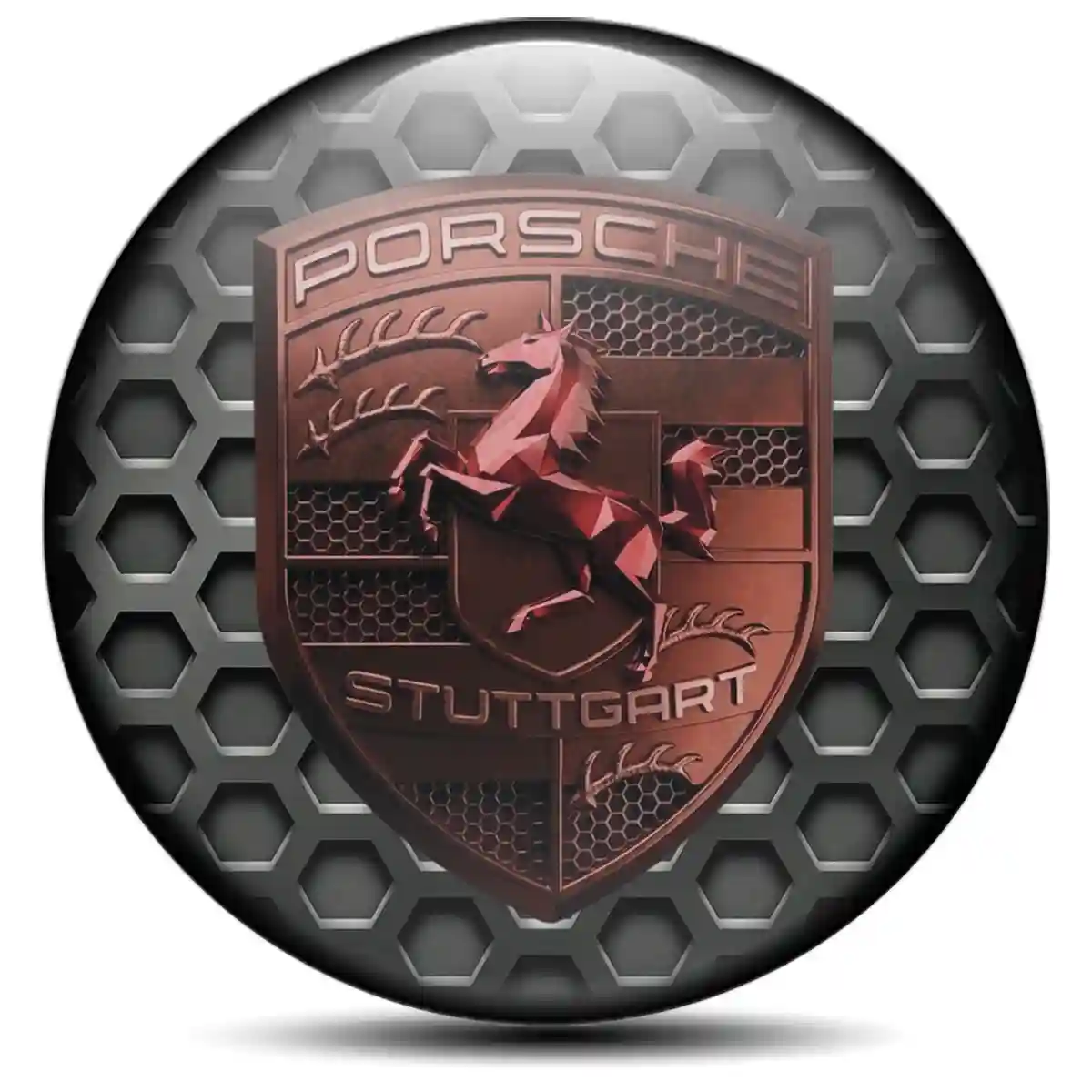 Porsche Logo Silicone Badge Deluxe Edition