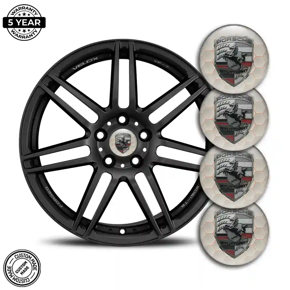 Porsche Logo Silicone Badge Elite Finish