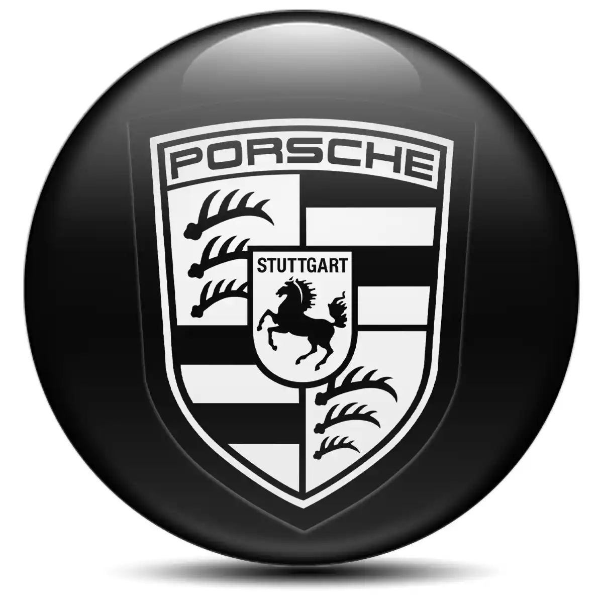 Porsche Logo Silicone Badge High Quality