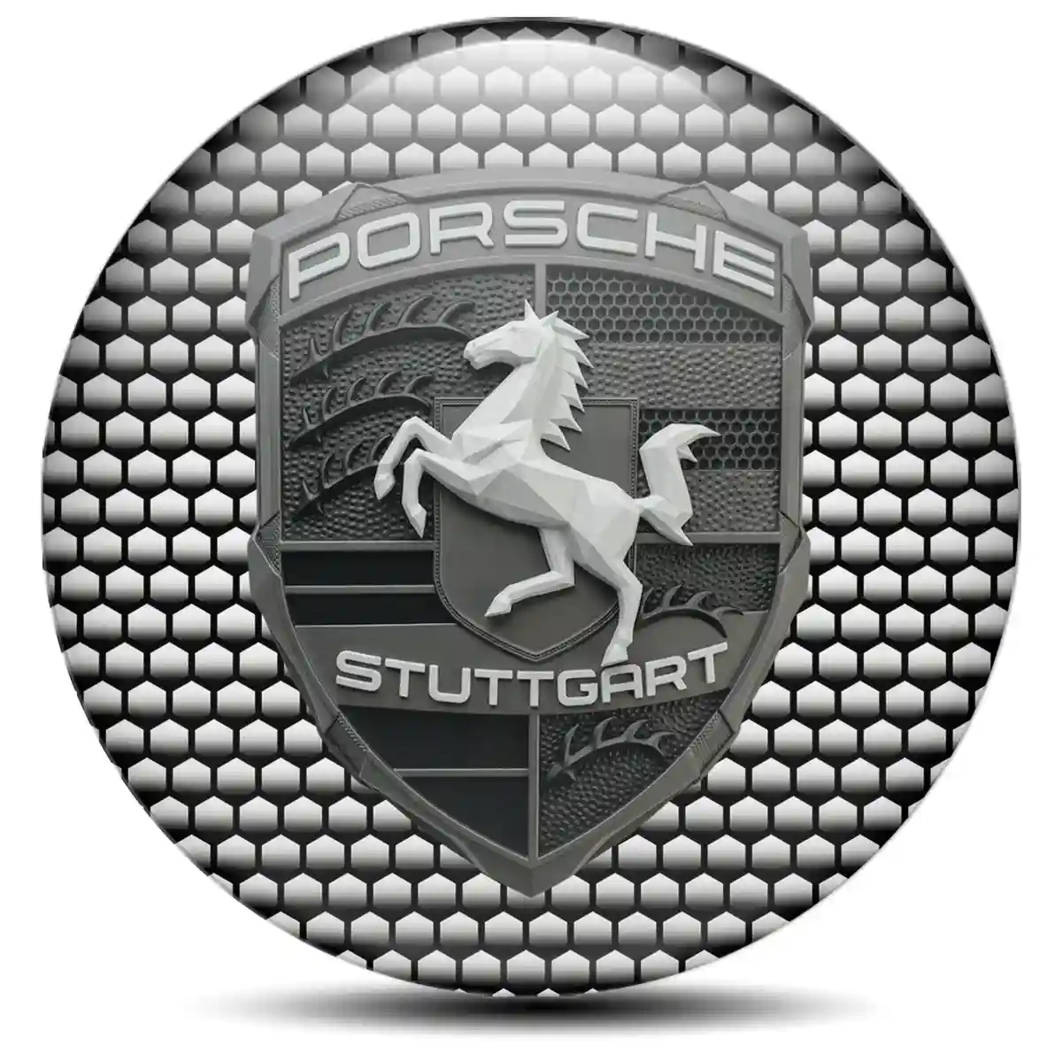 Porsche Logo Silicone Badge Opulent Line