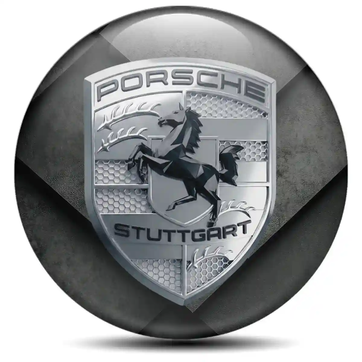 Porsche Logo Silicone Badge Self-Adhesive Deluxe Edition