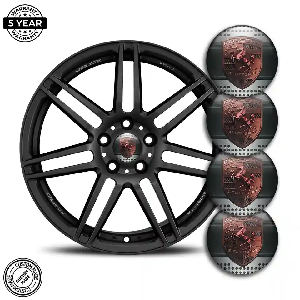 Porsche Logo Silicone Badge Self-Adhesive Exclusive Series