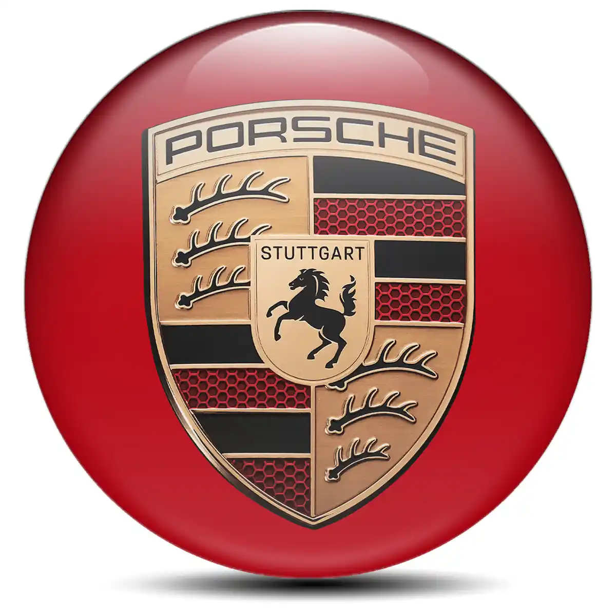 Porsche Logo Silicone Badge Self-Adhesive High Quality