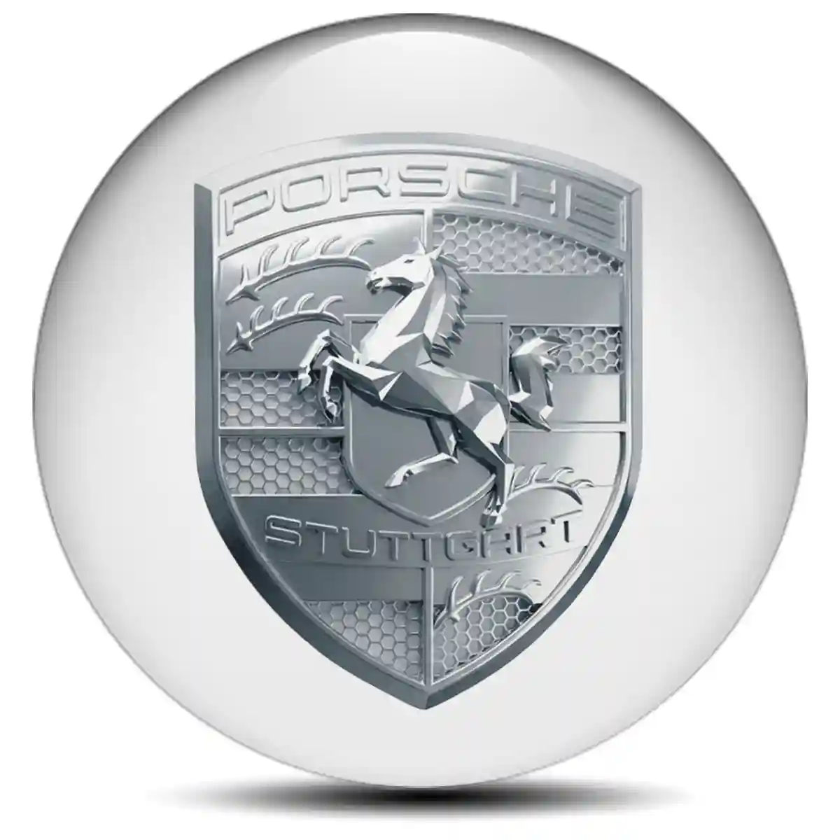 Porsche Logo Silicone Badge Self-Adhesive Street Tuning