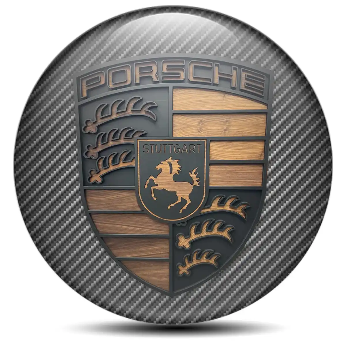 Porsche Logo Silicone Badge Self-Adhesive Stylish Design