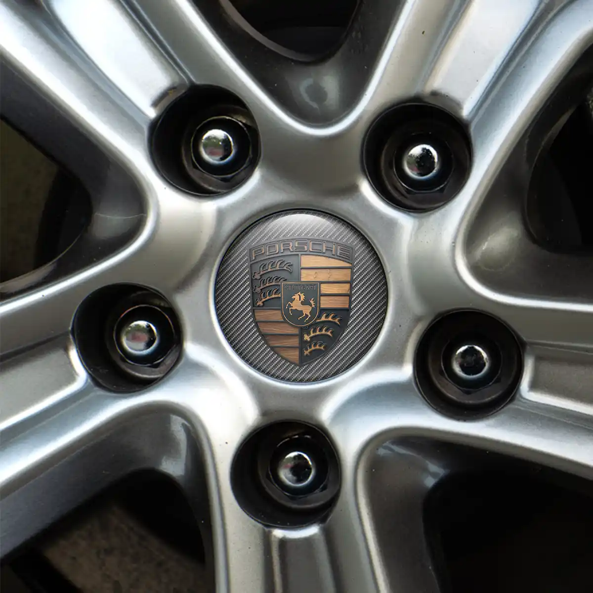 Porsche Logo Silicone Badge Self-Adhesive Stylish Design