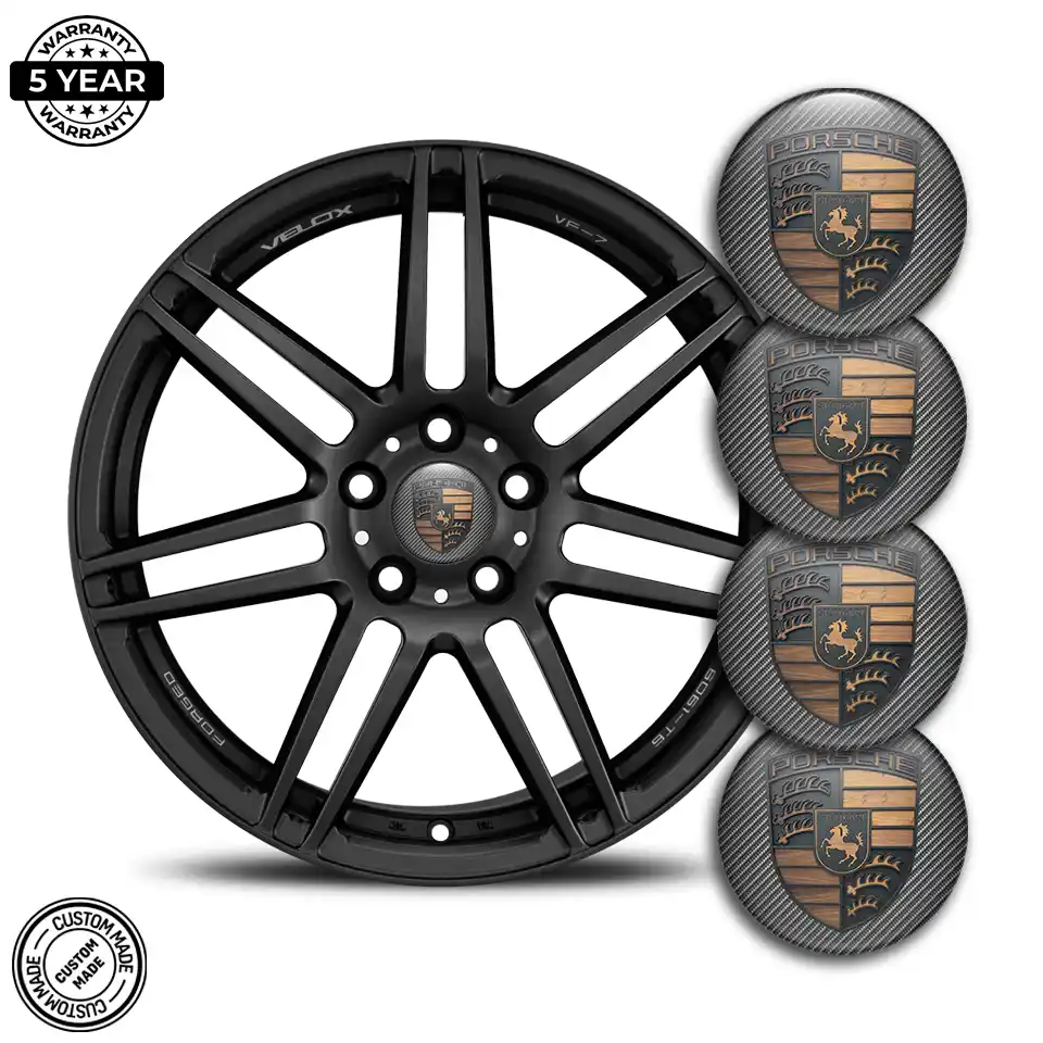 Porsche Logo Silicone Badge Self-Adhesive Stylish Design