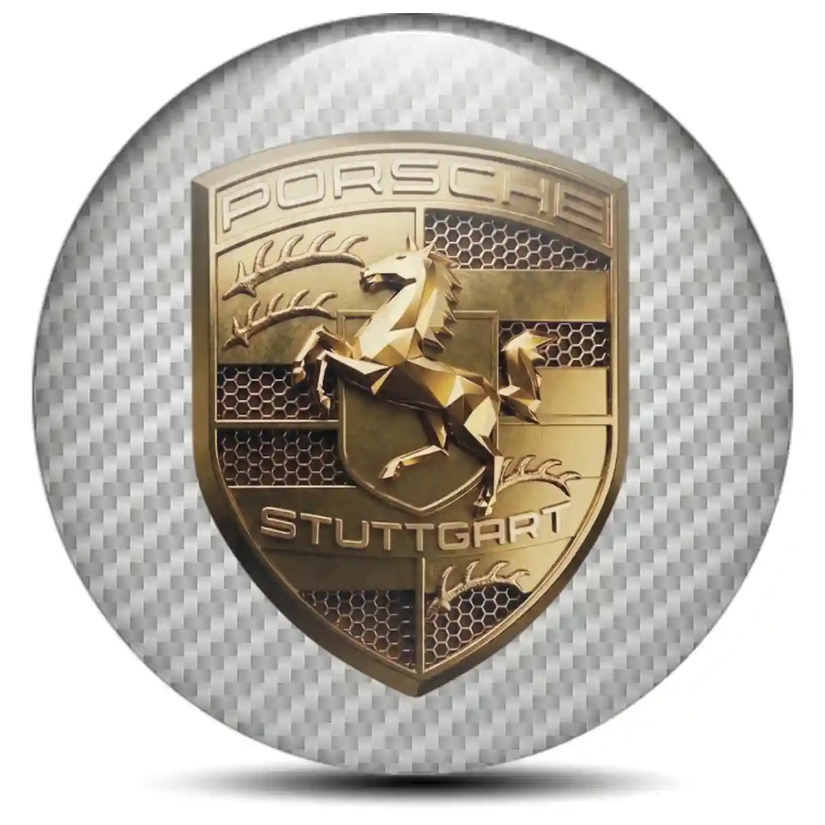 Porsche Logo Silicone Badge Sleek Style