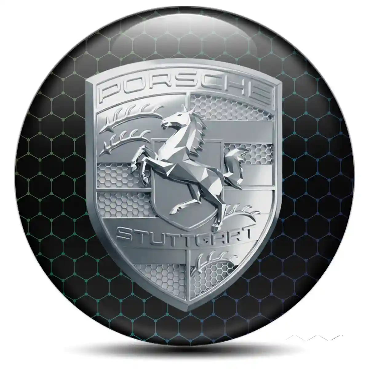 Porsche Logo Silicone Badge Sport Tuning