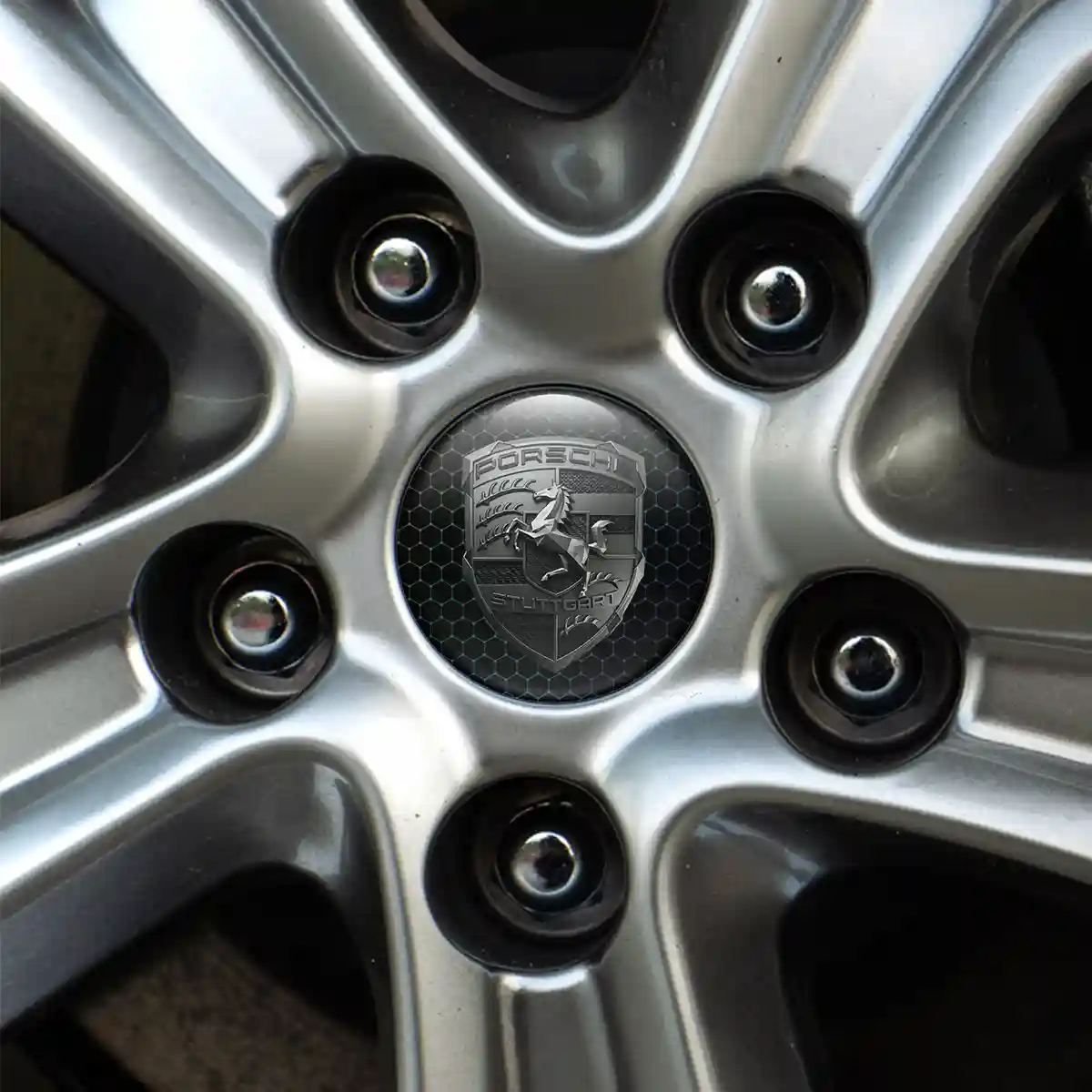 Porsche Logo Silicone Emblem Auto Tuning