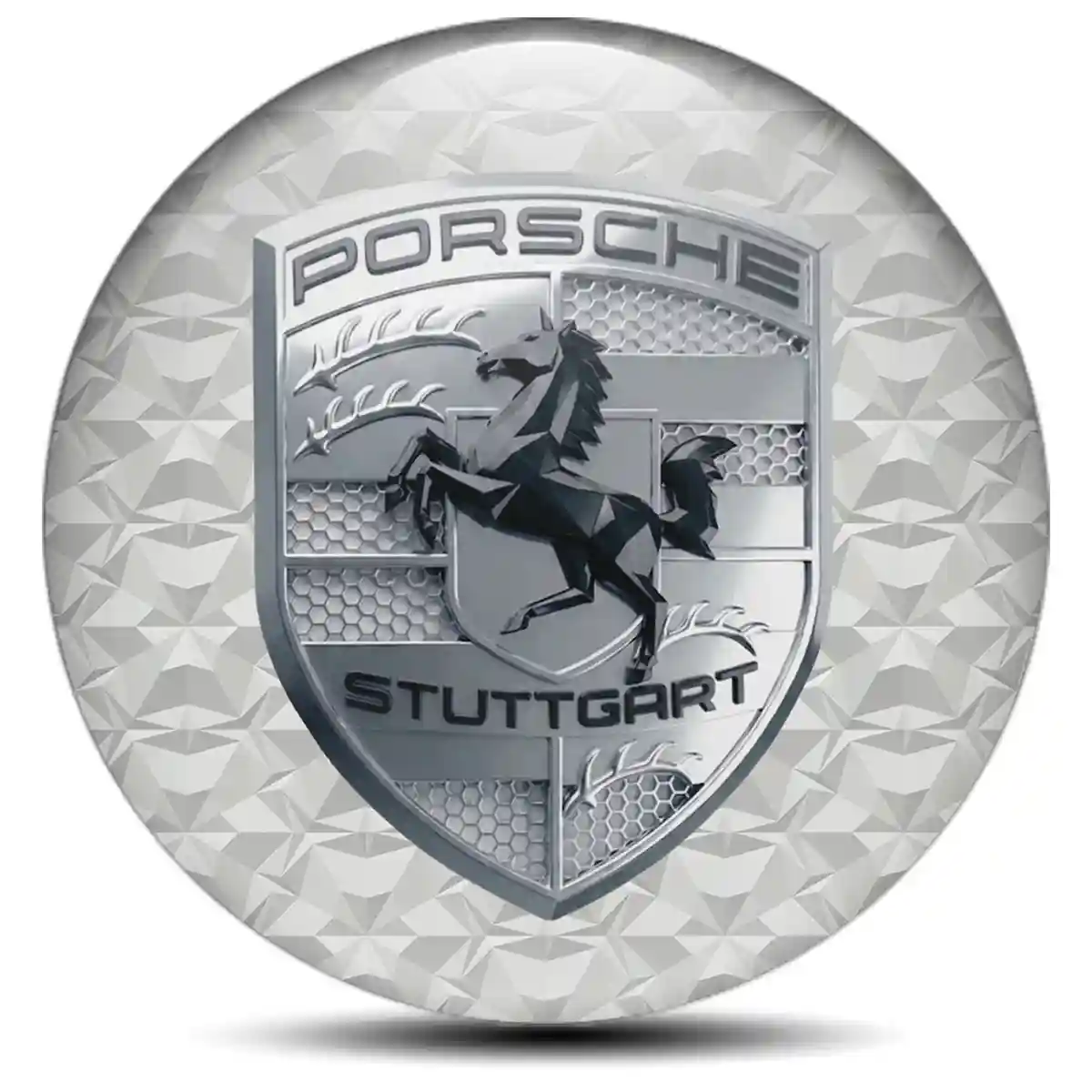 Porsche Logo Silicone Emblem Branded Line