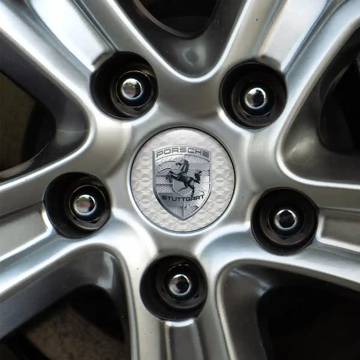 Porsche Logo Silicone Emblem Branded Line