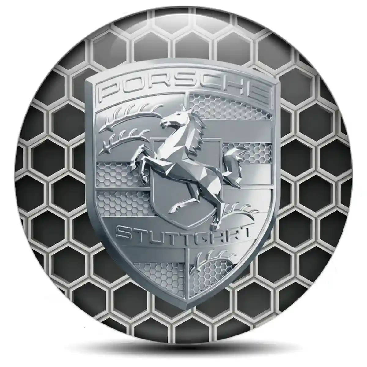 Porsche Logo Silicone Emblem Deluxe Edition