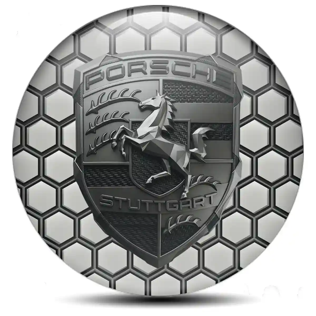 Porsche Logo Silicone Emblem Opulent Line