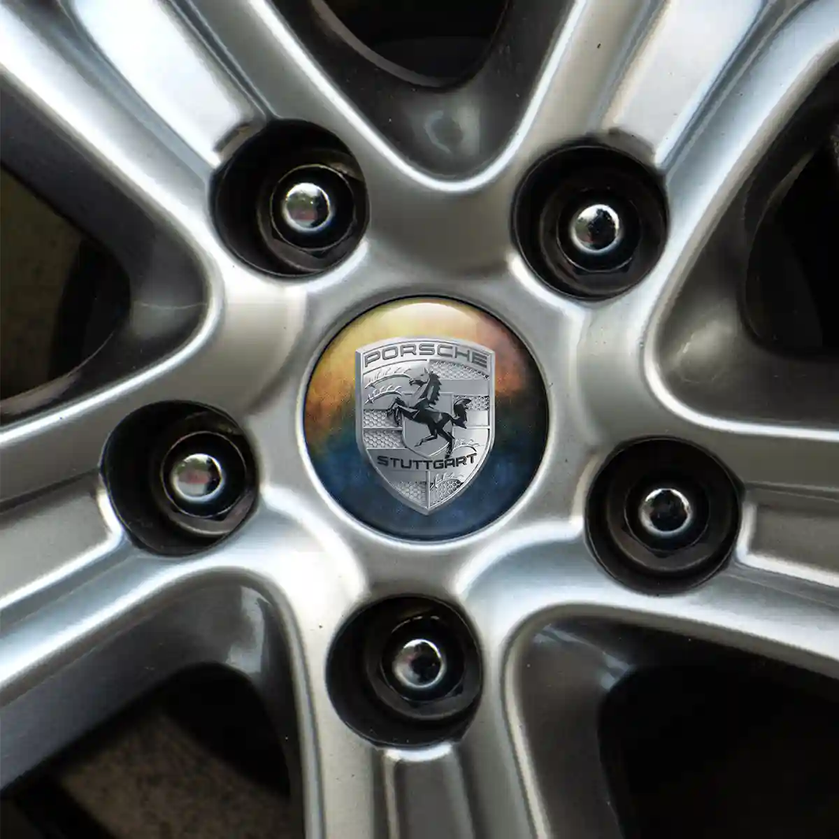 Porsche Logo Silicone Emblem Resin Luxe