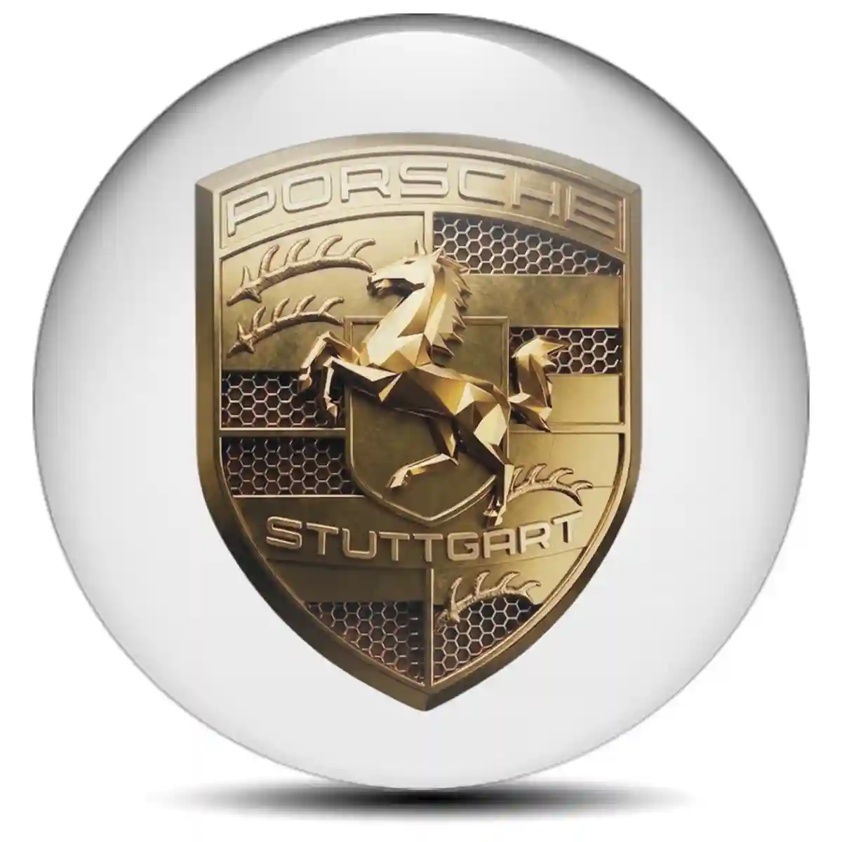 Porsche Logo Silicone Emblem Self-Adhesive Elite Edition