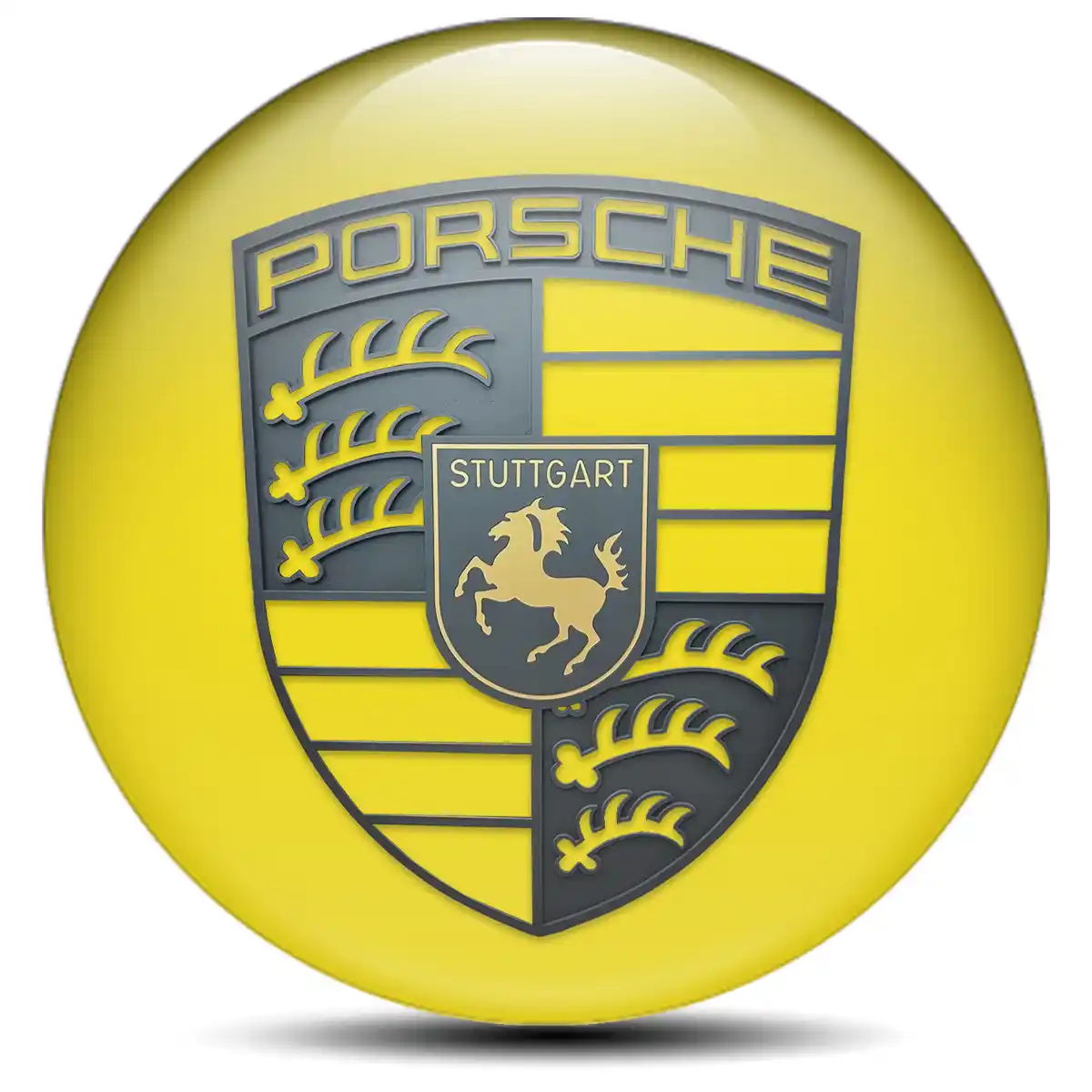 Porsche Logo Silicone Emblem Self-Adhesive High Quality