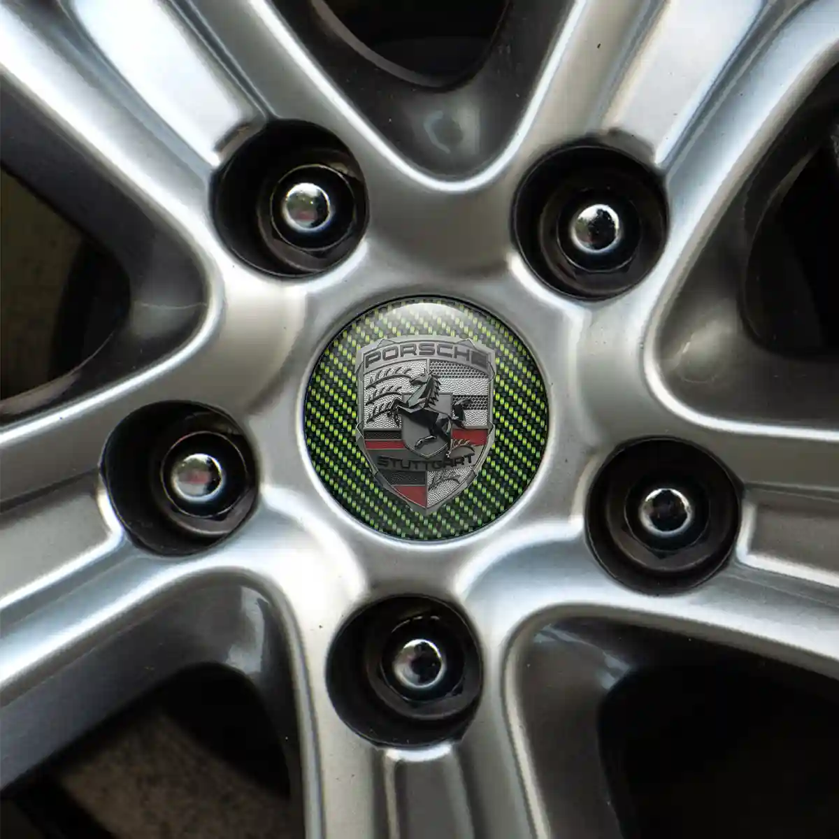 Porsche Logo Silicone Emblem Self-Adhesive Outer Style