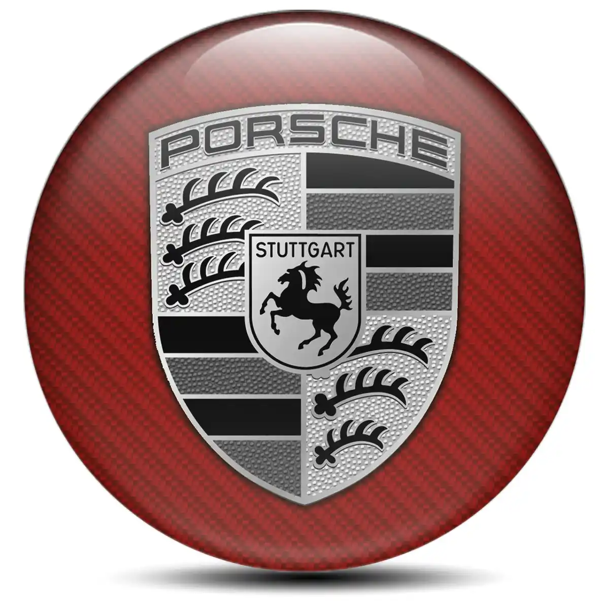 Porsche Logo Silicone Emblem Self-Adhesive Premium Edition