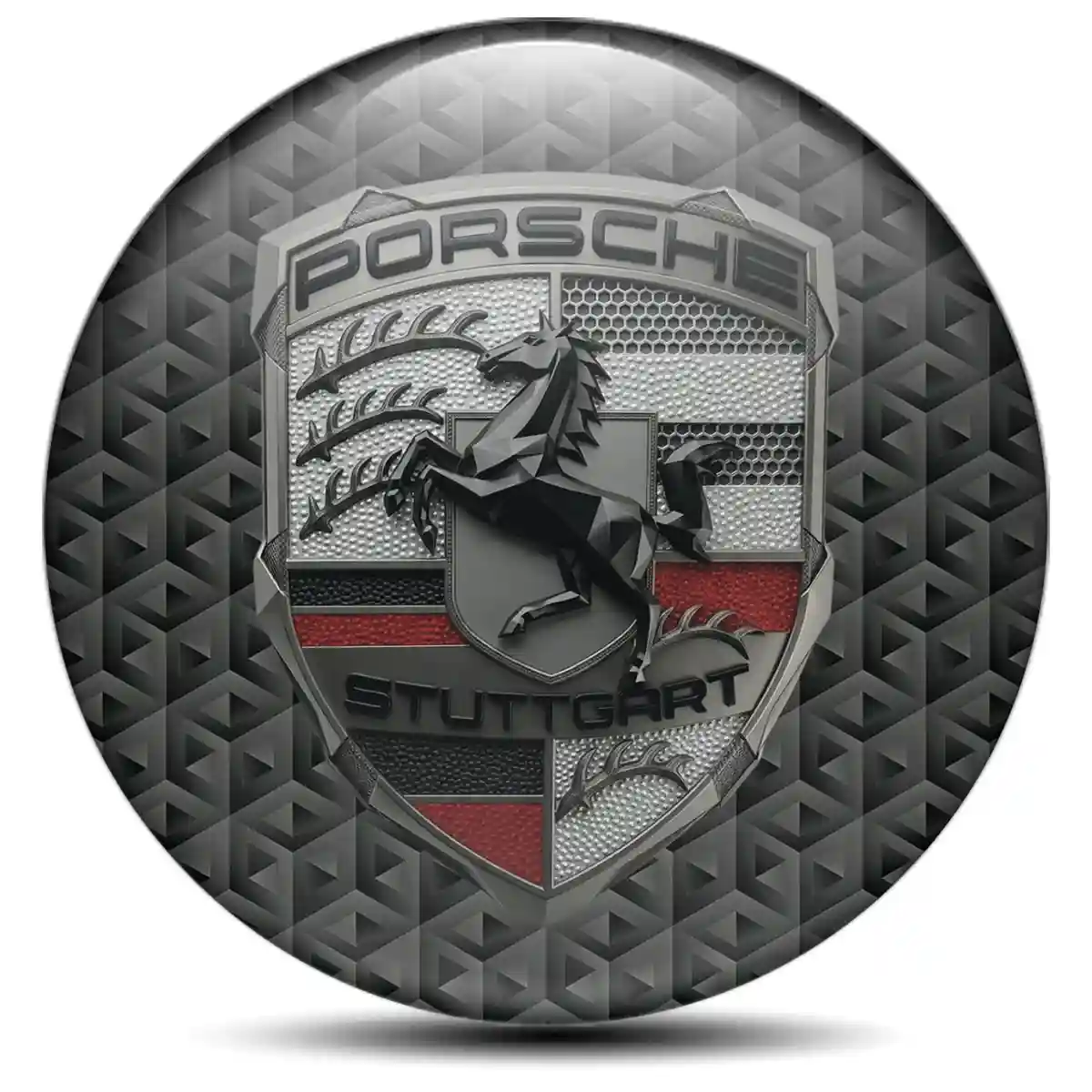 Porsche Logo Silicone Emblem Self-Adhesive Resin Elite