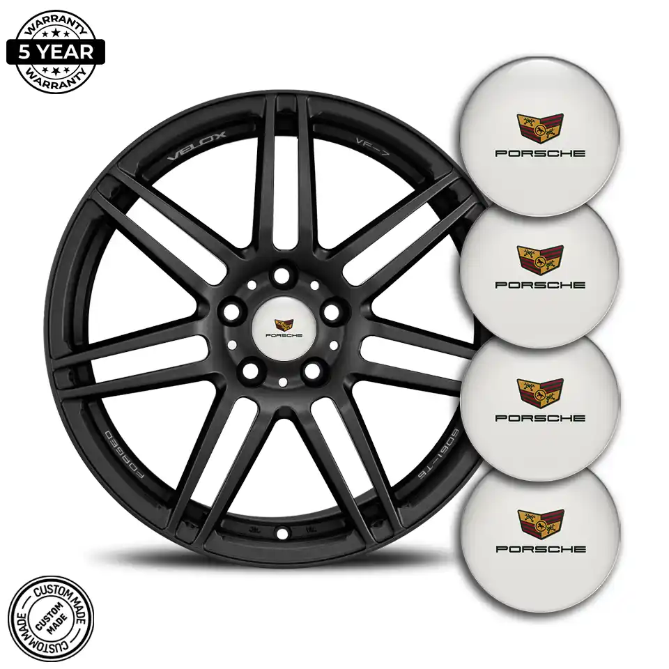 Porsche Logo Silicone Emblem Self-Adhesive Stylish Design