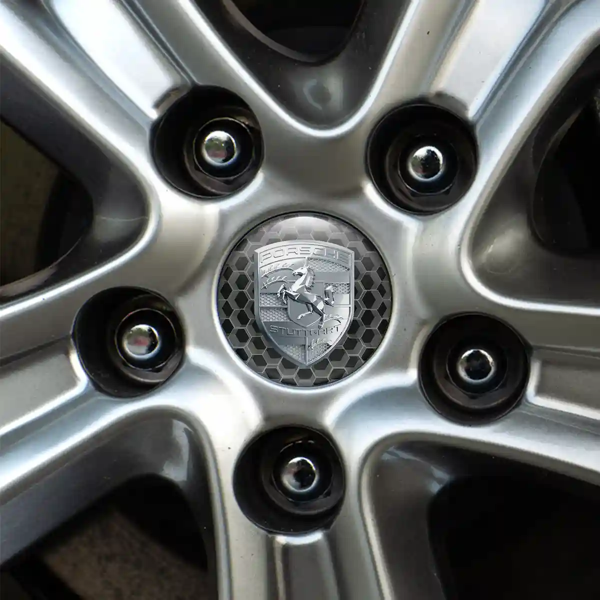 Porsche Logo Silicone Sticker Branded Line