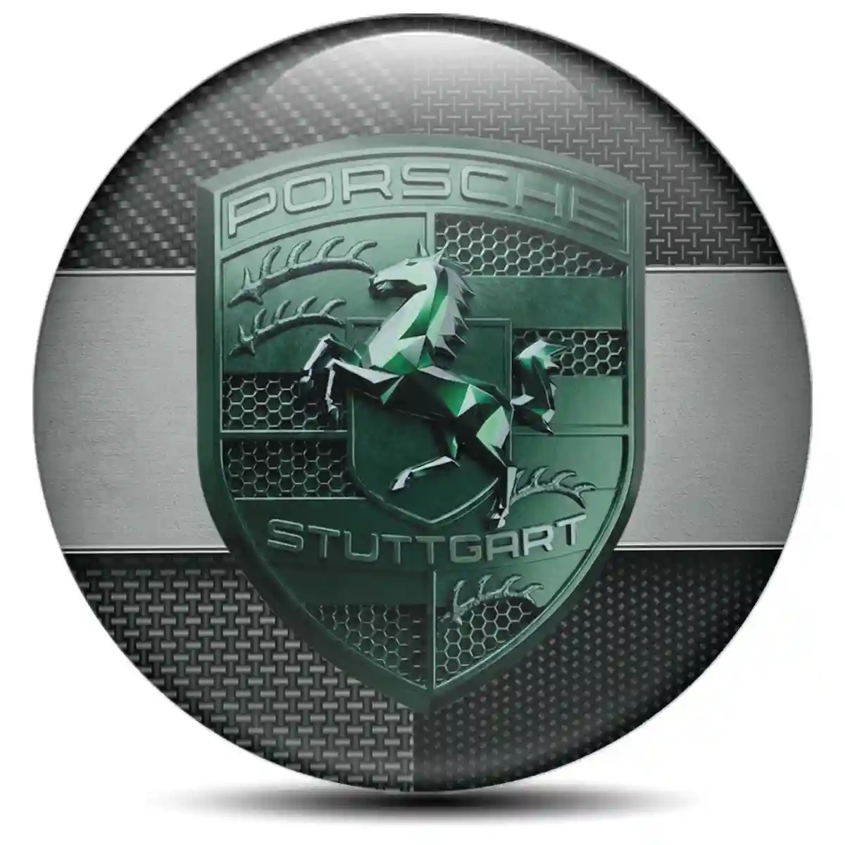Porsche Logo Silicone Sticker Deluxe Edition