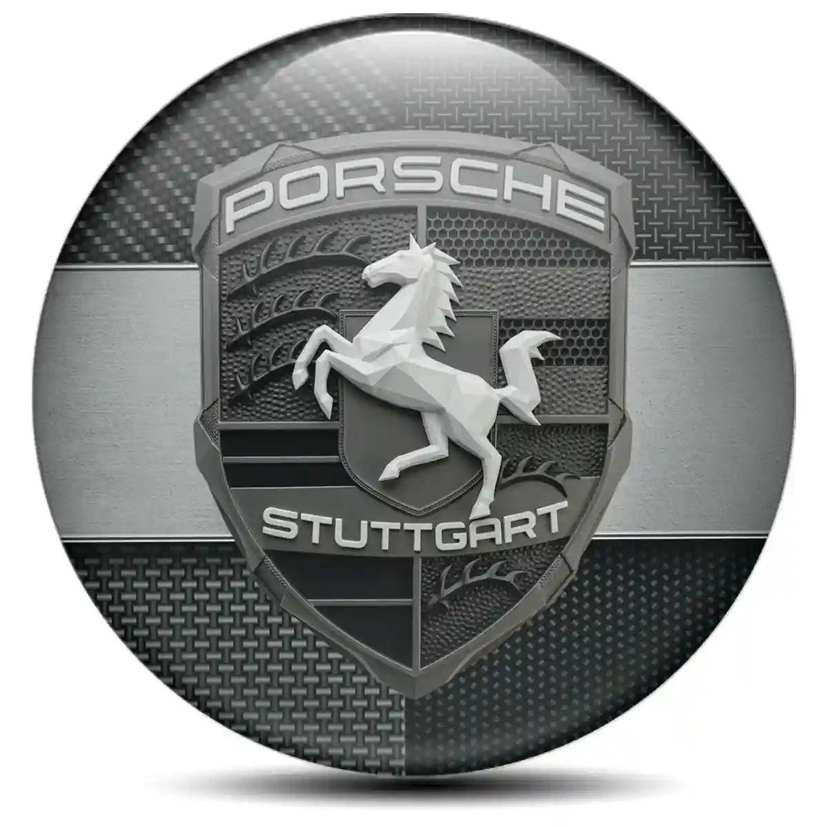 Porsche Logo Silicone Sticker Elite Edition