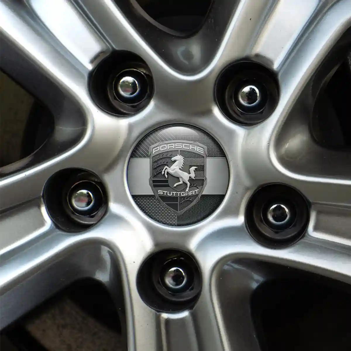 Porsche Logo Silicone Sticker Elite Edition