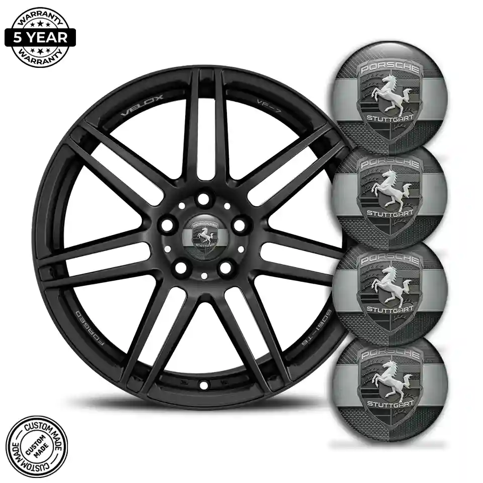 Porsche Logo Silicone Sticker Elite Edition