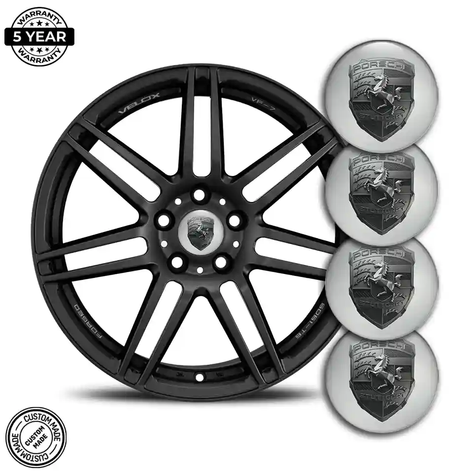 Porsche Logo Silicone Sticker Exclusive Series