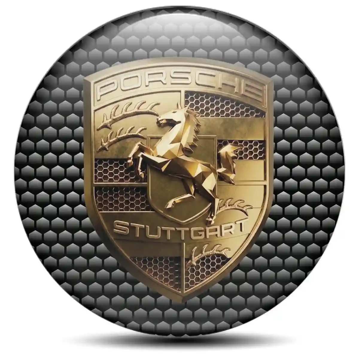 Porsche Logo Silicone Sticker Interior Luxe