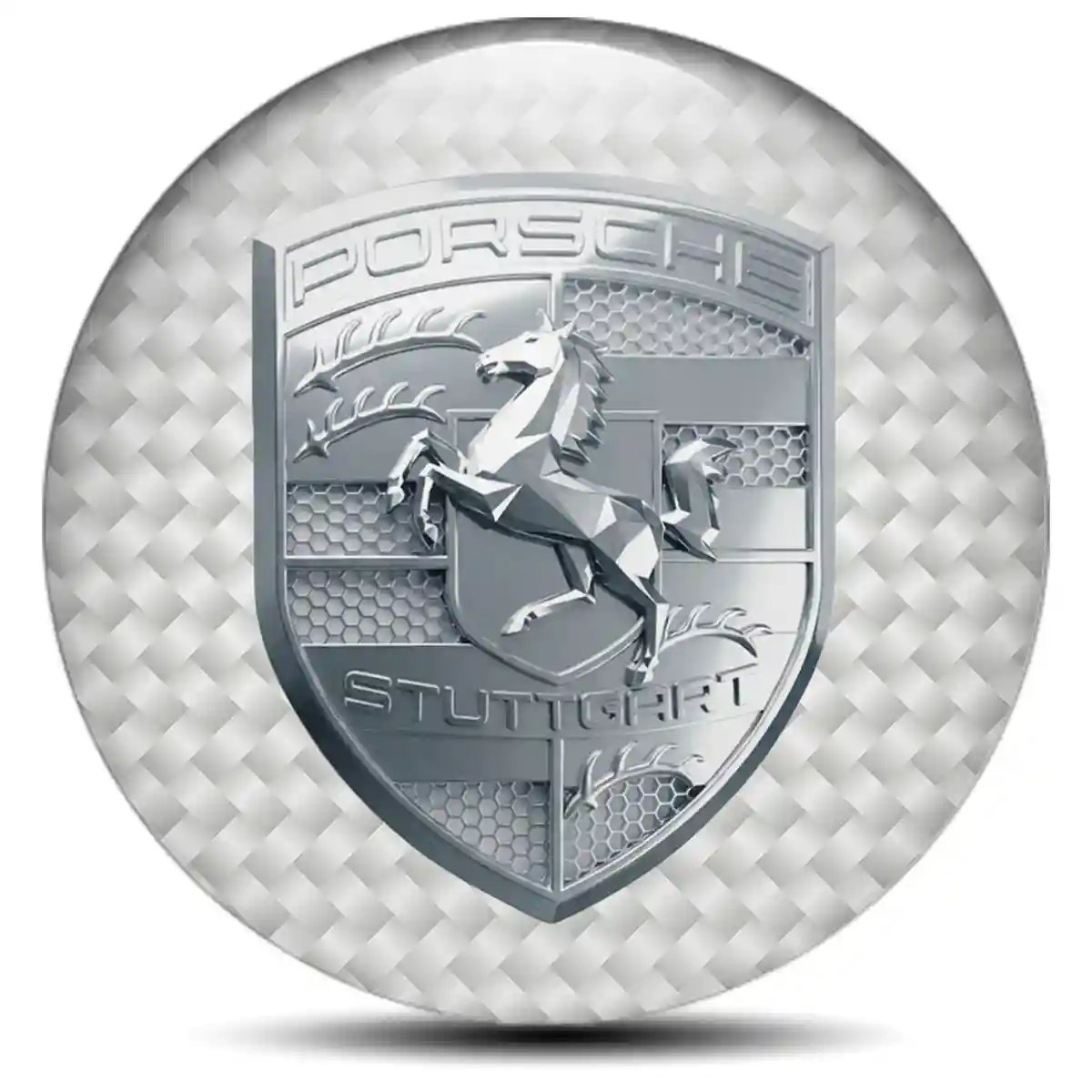 Porsche Logo Silicone Sticker Noble Edition