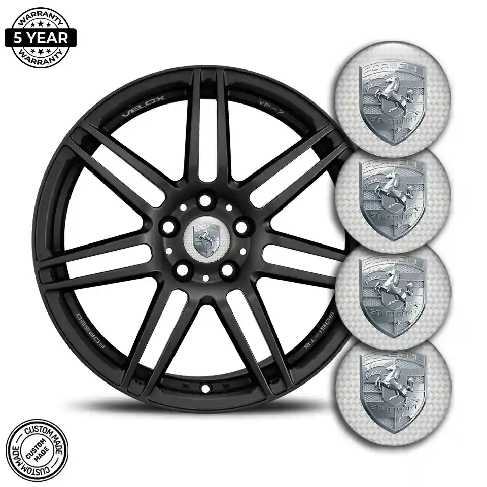 Porsche Logo Silicone Sticker Noble Edition