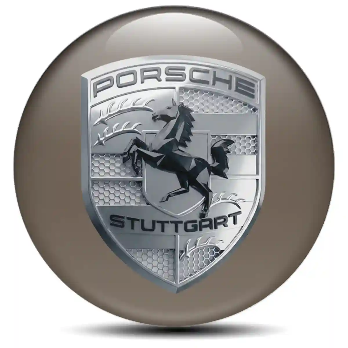 Porsche Logo Silicone Sticker Opulent Line