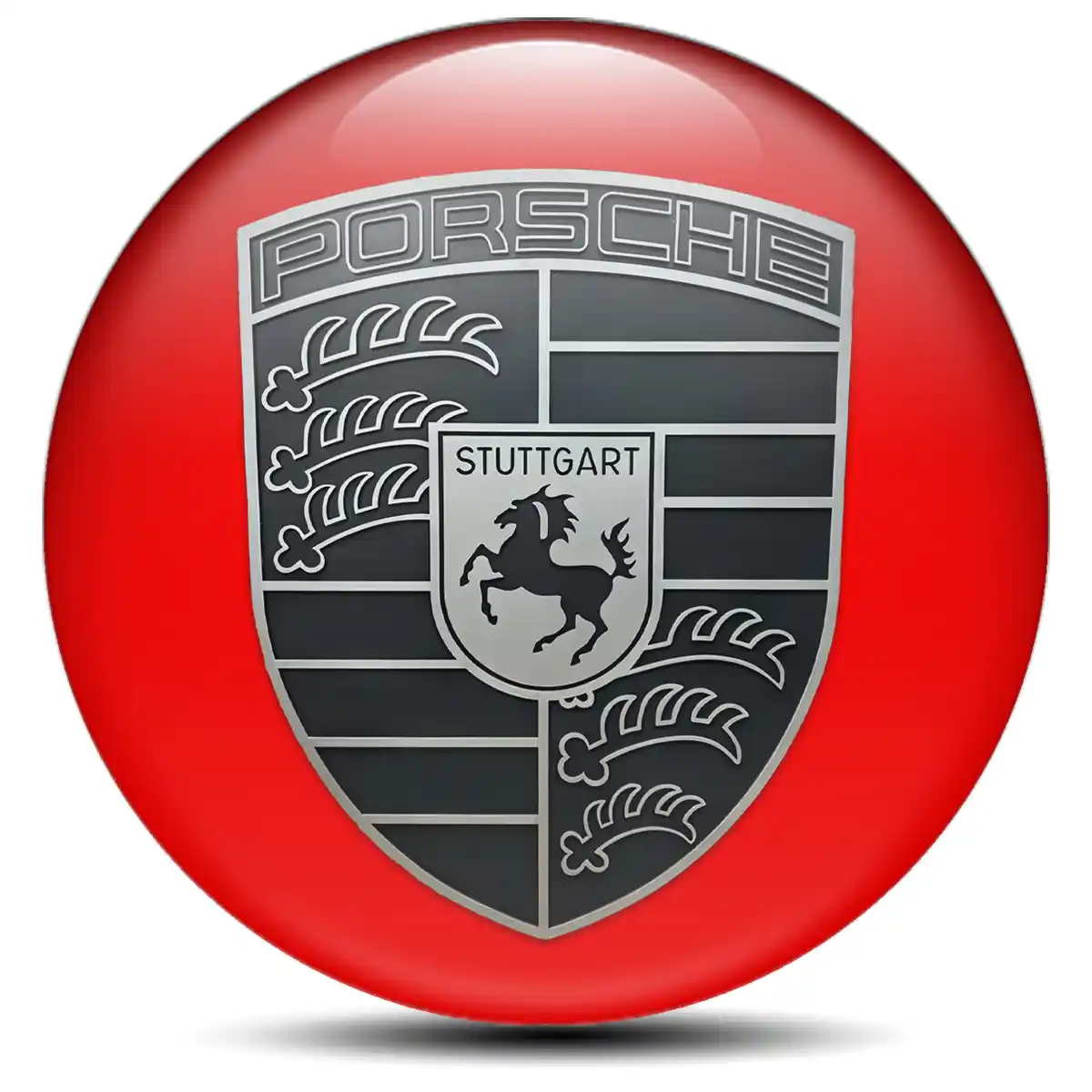 Porsche Logo Silicone Sticker Premium Edition