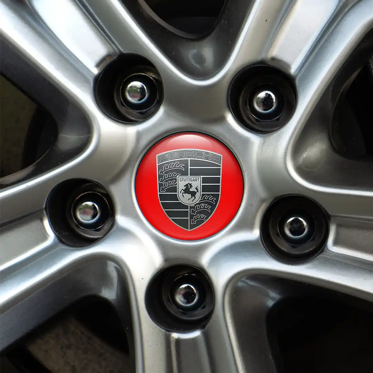 Porsche Logo Silicone Sticker Premium Edition