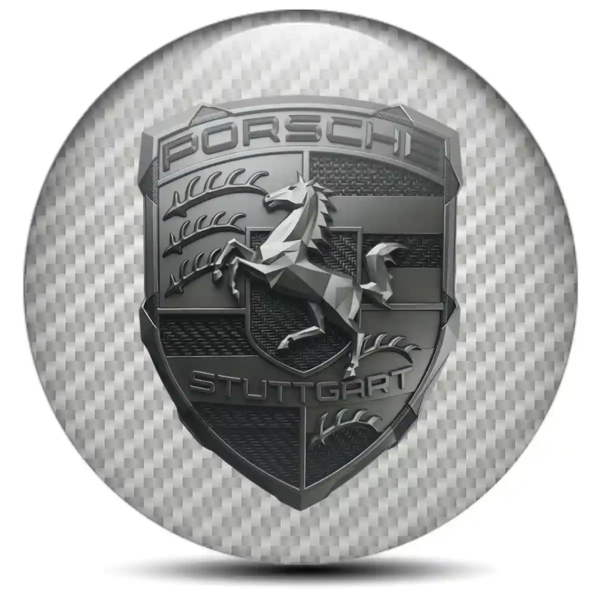 Porsche Logo Silicone Sticker Prestige Line