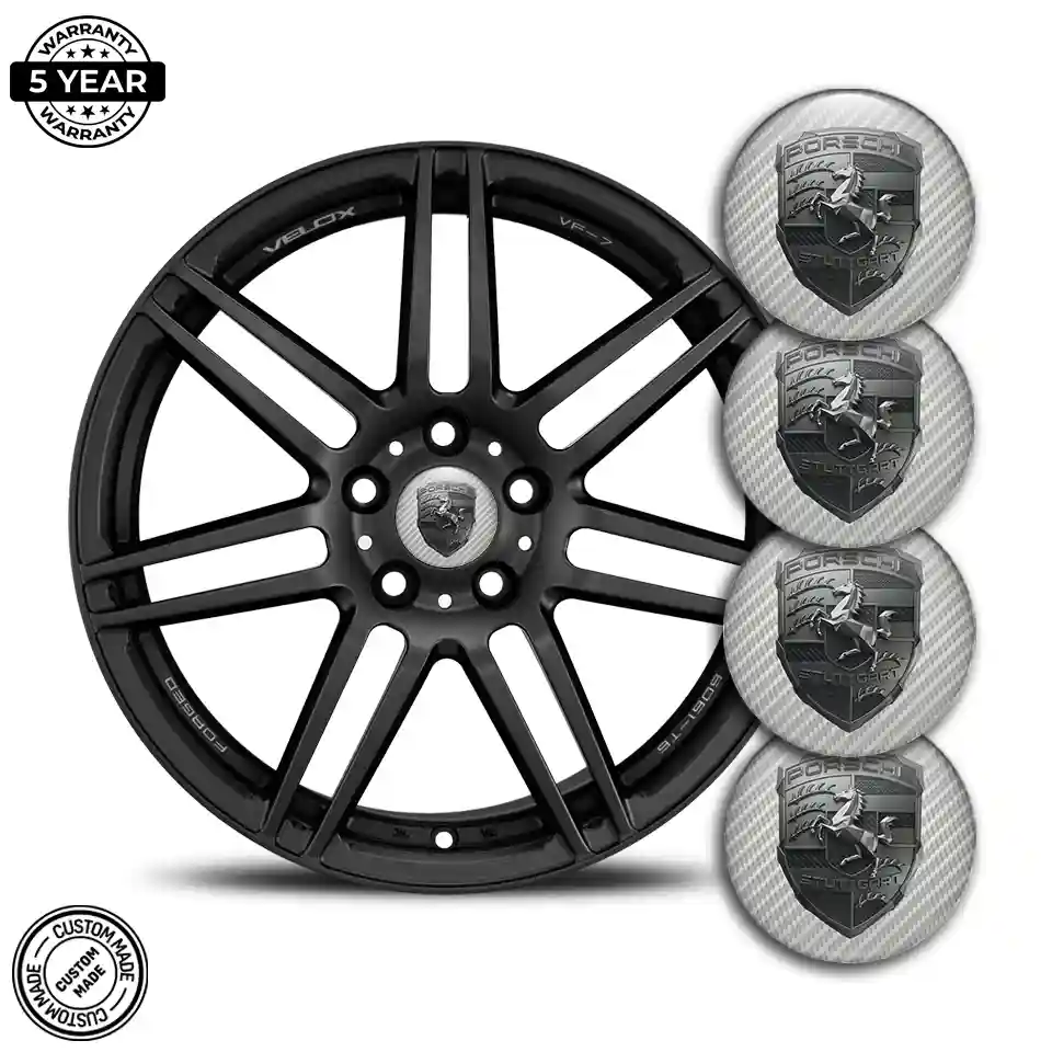Porsche Logo Silicone Sticker Prestige Line