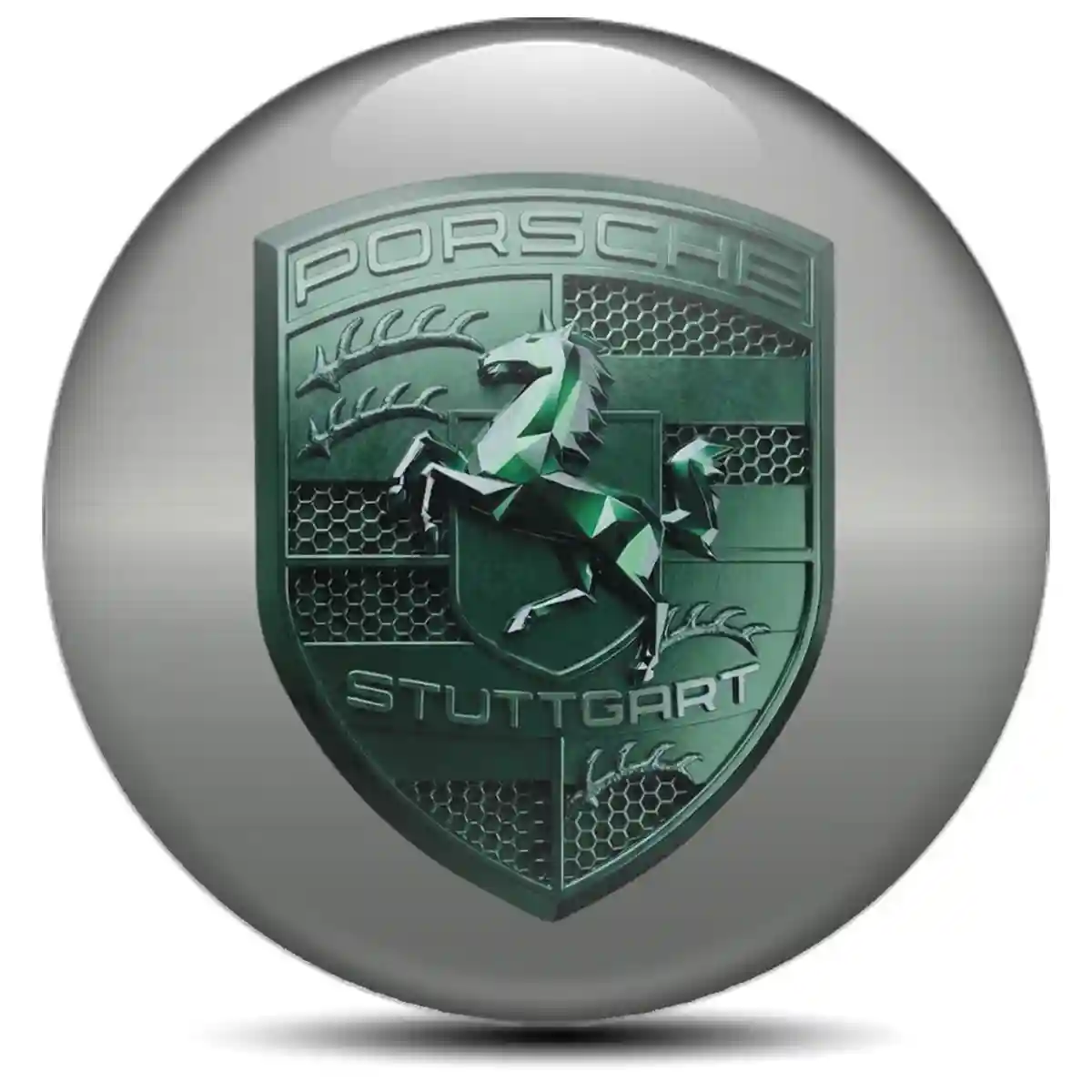 Porsche Logo Silicone Sticker Self-Adhesive Resin Elite