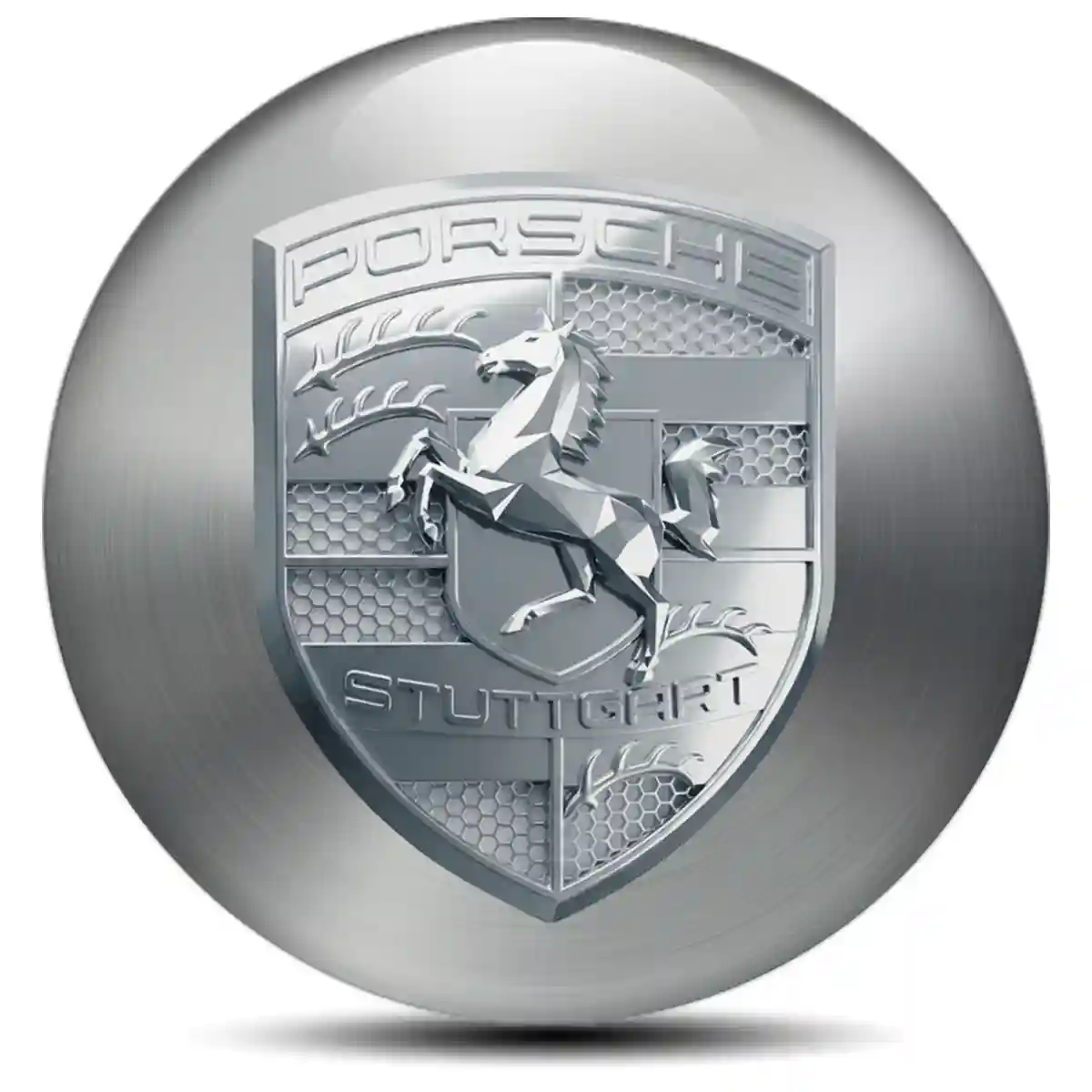 Porsche Logo Silicone Sticker Self-Adhesive Sleek Style