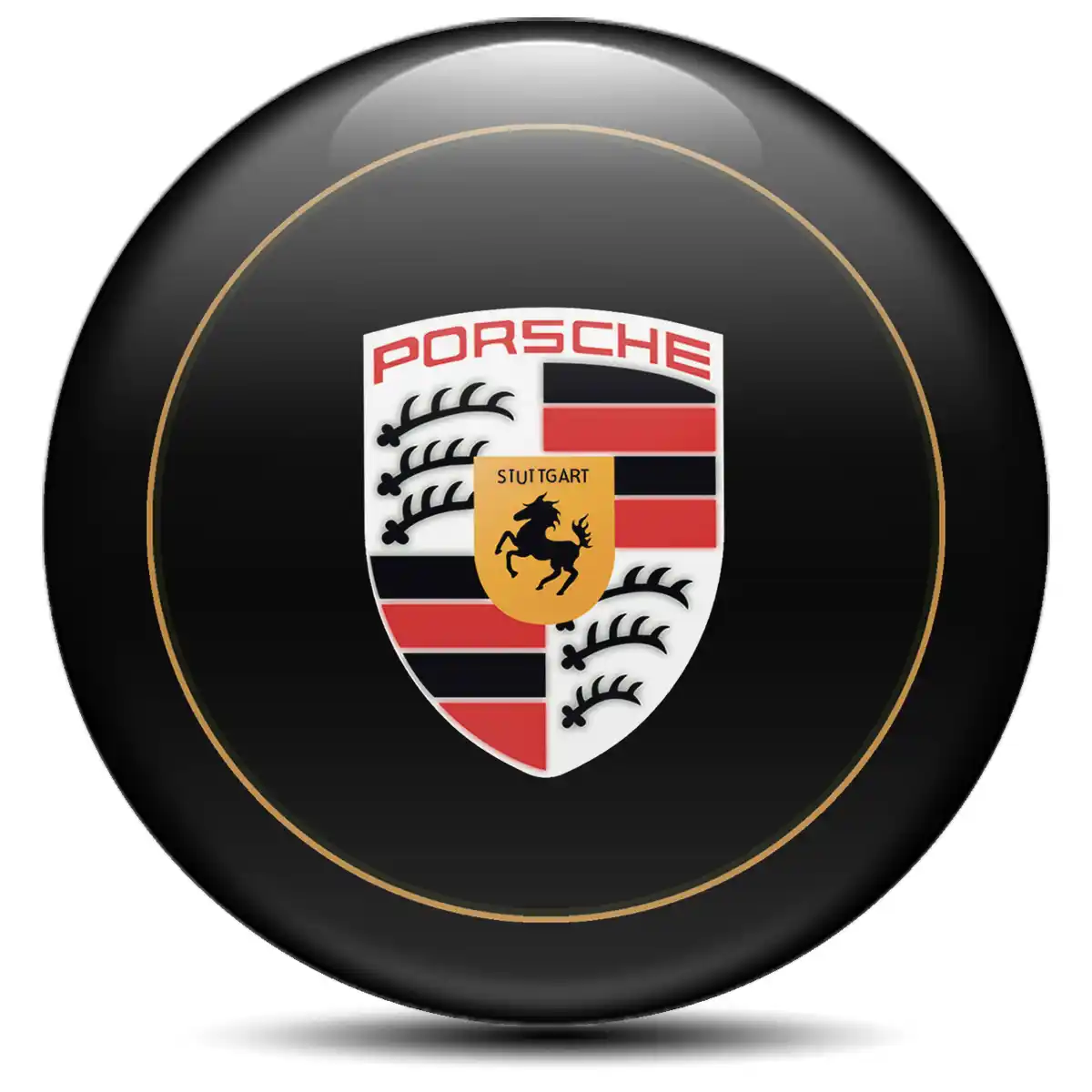 Porsche Logo Silicone Sticker Stylish Design