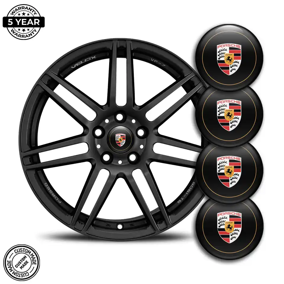 Porsche Logo Silicone Sticker Stylish Design