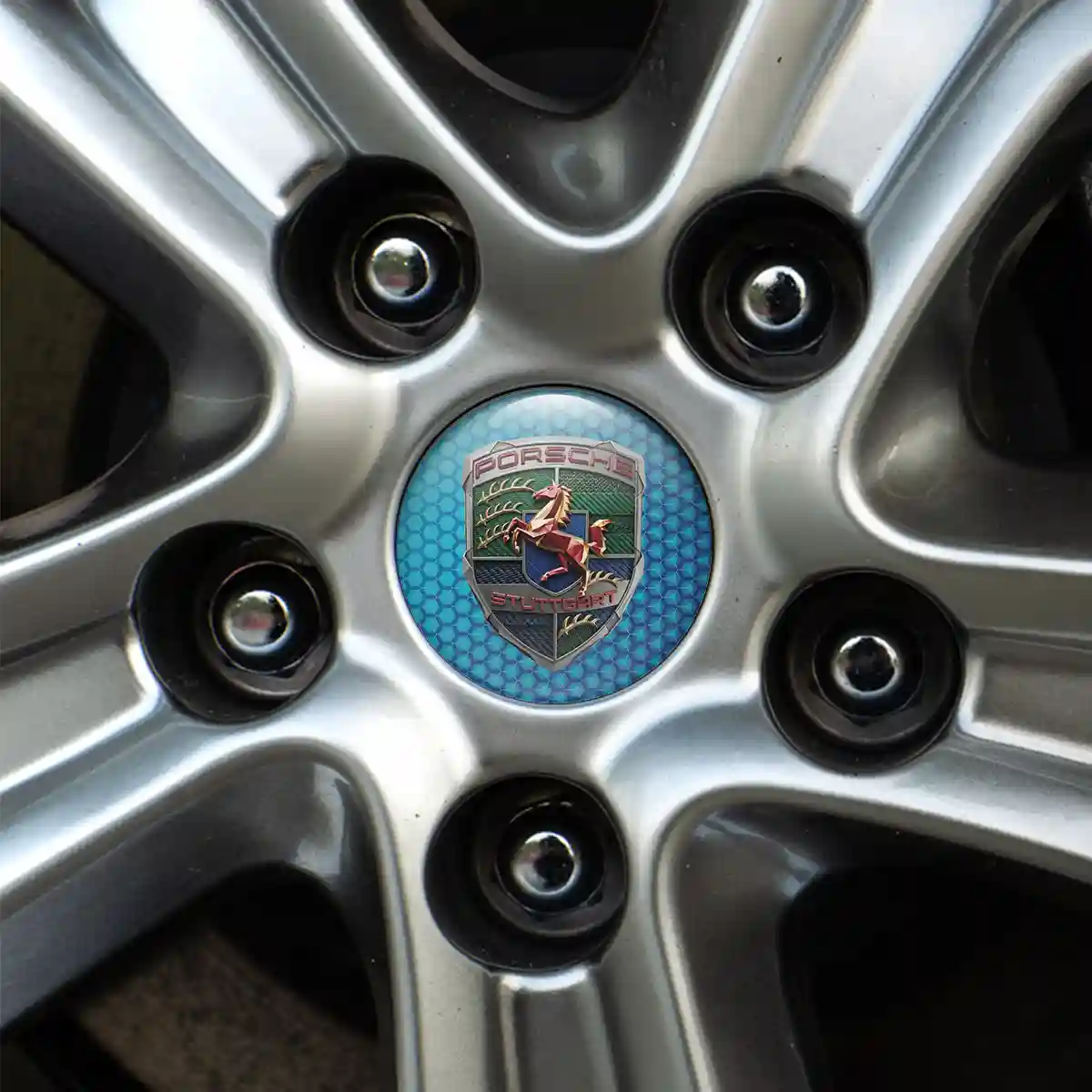 Porsche Logo Silicone Sticker Vortex Series
