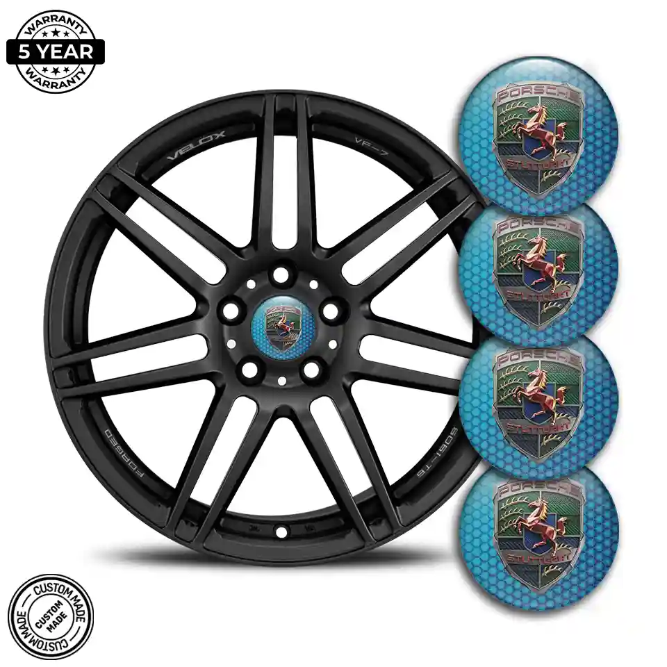 Porsche Logo Silicone Sticker Vortex Series