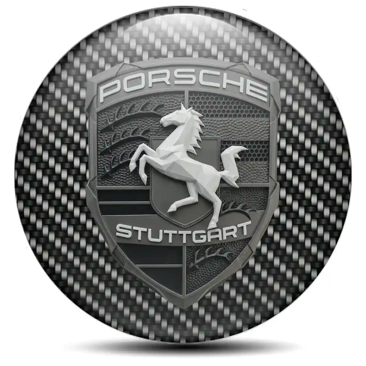 Porsche Logo Sticker Exterior Luxe